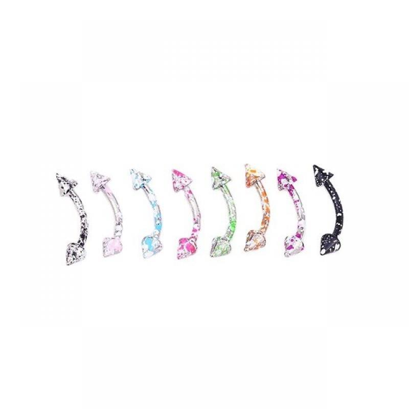 Painted Mix Eyebrow Piercing Set Stainless Steel Spike Eyebrow Ring Lot Multipack Tongue Piercing Snake Bite Eyebrow Barbell Lot