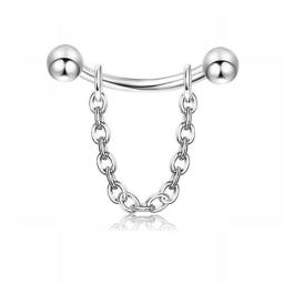 1pc Stainless Steel Eyebrow Piercing Curved Barbell Banana Ring Lip Snug Daith Ear Cartilage Tragus Helix Stud Body Jewelry 16G