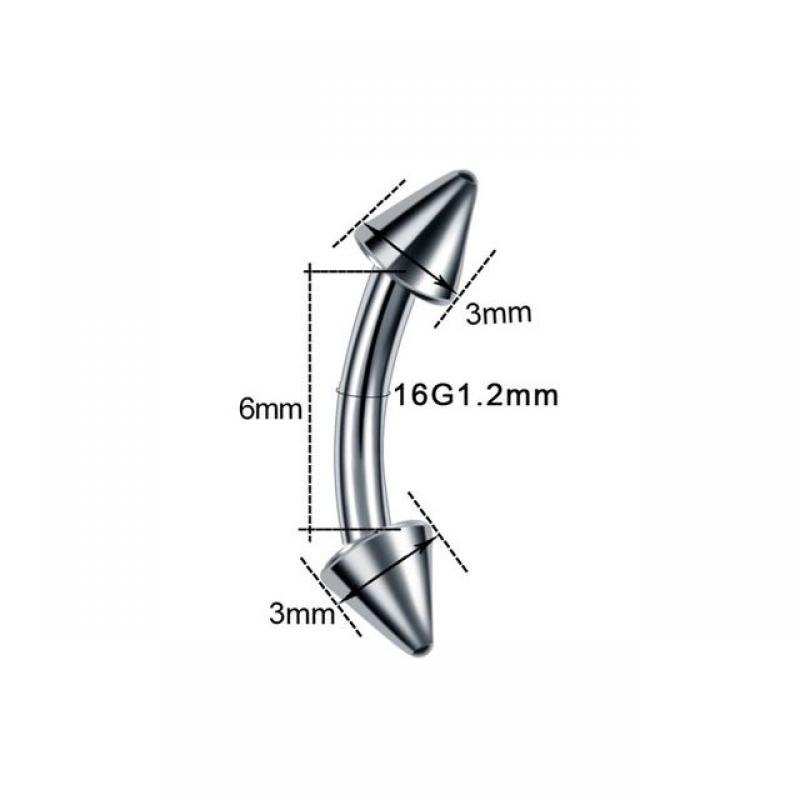 1PC G23 Titanium Eyebrow Banana Piercing Ring Curved Barbell Lip Ring Snug Daith Helix Rook Earring Cartilage Tragus Jewelry 16G