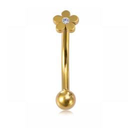 Cross Star Heart Flower Curved Piercing Barbell For Daith Eyebrow Rook Belly Button Ring Surgical Steel Body Jewelry 16G 8mm