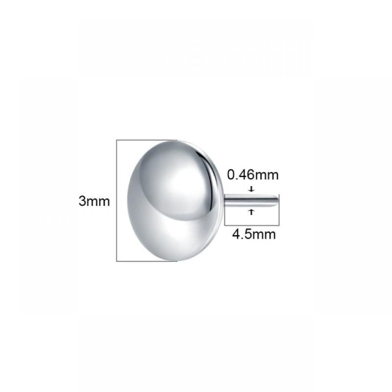 1Pc/Lot ASTM F136 Implant Titanium Push In Threadless Labret Lip Ear Piercing Kits Push Pin Replacement Helix Stud Nose Earring