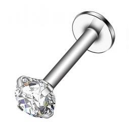1PCS Crystal Labret Piercing Ring Lip 16GSurgical Steel Zircon Cartilage Tragus Piercing Earring Stud Pircing Levre Body Jewelry