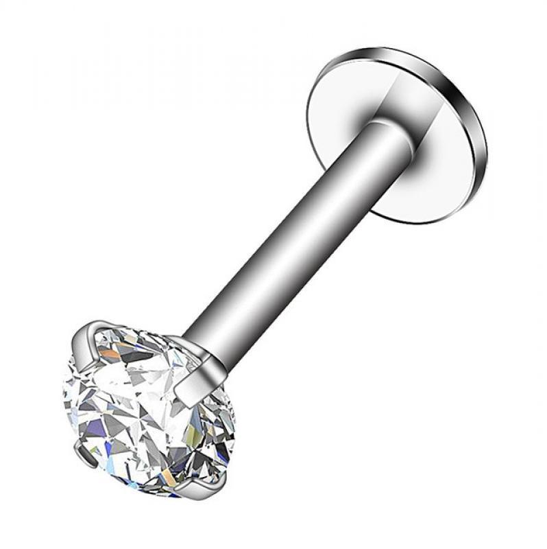 1PCS Crystal Labret Piercing Ring Lip 16GSurgical Steel Zircon Cartilage Tragus Piercing Earring Stud Pircing Levre Body Jewelry