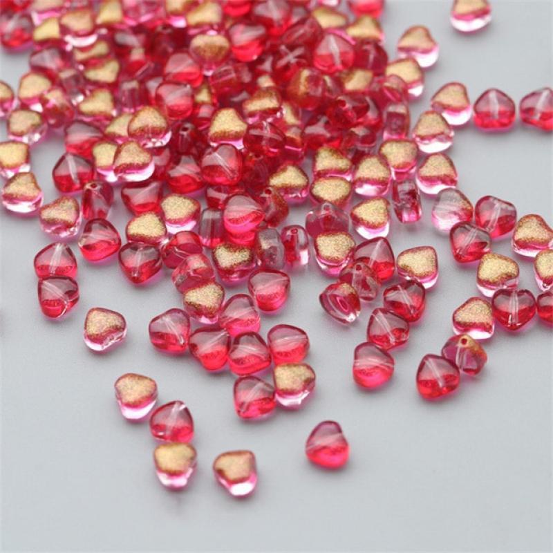 50PC/lot 8mm Frosted Gradient Color Star Beads Czech Glass Loose Spacer Beads for Jewelry Making Handmade Diy Accessories