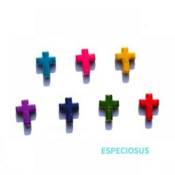 DIY Fashion Jewelry Accessory New Style Light Mix Color Acrylic Beads 15*9MM Acrylic Cross Charms For Pendant Making Departments