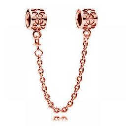 Silver Plated Safety Chain Impede Slip Charms Beads Fit Original DIY Bracelets Bangles For Women Jewelry Accessories Wholesale