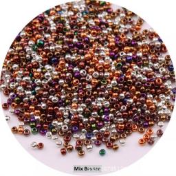 2022New1000cps2mm Electroplated Rice Beads, Uniform 11/0 Metallic Glass Beads, DIY Handmade Beads Loose Beads