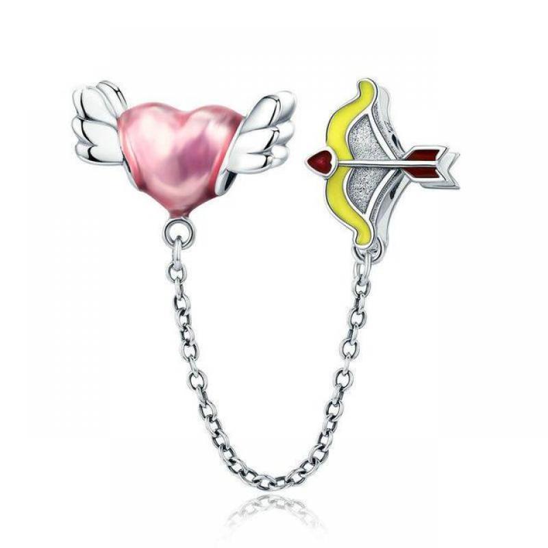 New Fashion Exquisite Love Blessing Safety Chain Multifunctional Thumb Beaded Chain for Original Pandora Women's Jewelry Gifts