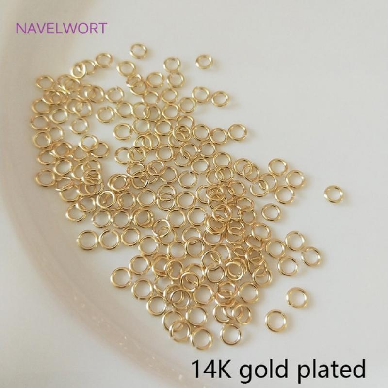 Multi Size 14K/18K Gold Plated Open Jump Ring Connecting Rings For Jewelry Making Brass Split Rings Jewelry And Accessories
