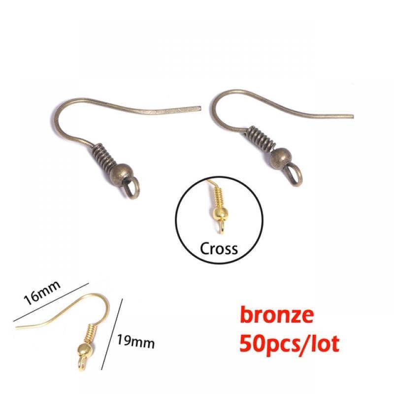 Stainless Steel French Earrings Clasps Hooks Fittings DIY Jewelry Making Iron Hook Earwire Earring Findings Gold Silver Jewelry