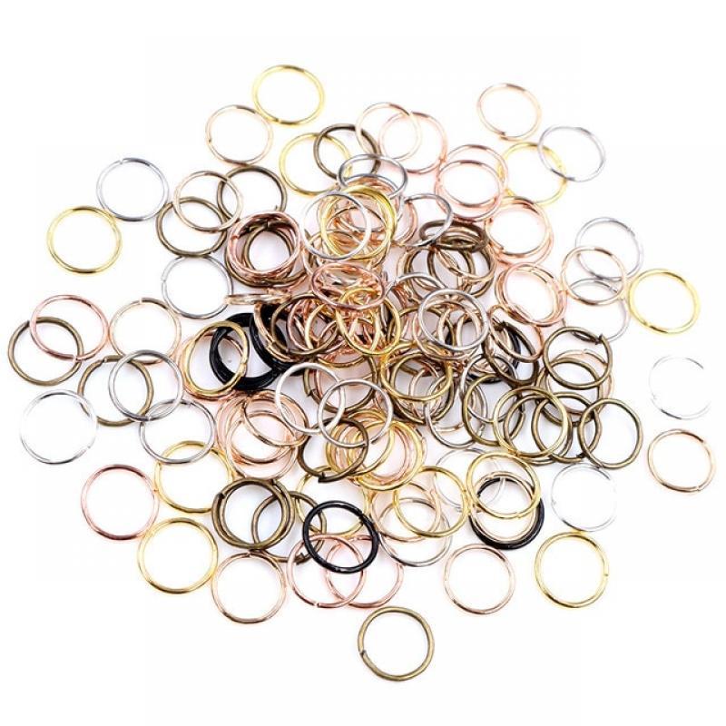 200pcs/Lot 3/4/5/6/7/8/10mm Metal DIY Jewelry Findings Open Single Loops Jump Rings & Split Ring for jewelry making