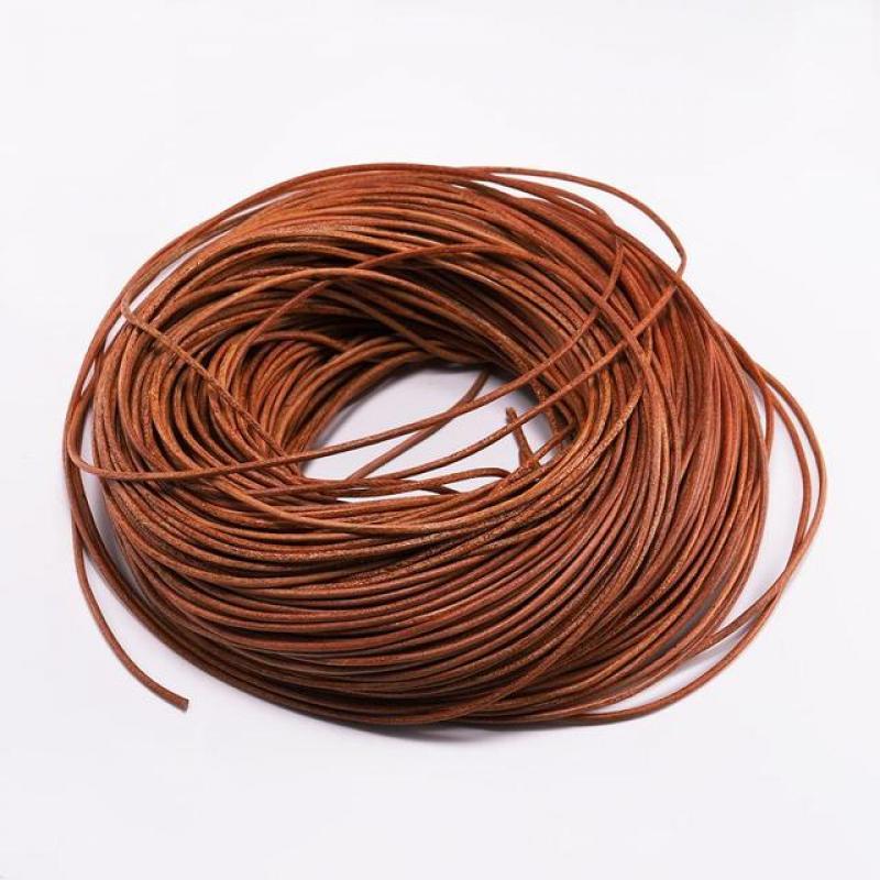 5 Meters/Lot 1-6mm Genuine Cow Leather Round Thong Cord DIY Bracelet Findings Rope String For Jewelry Making