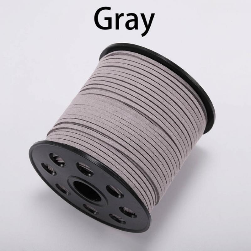 5/10/20m 2.5*1.2mm 1Rope Flat Faux Suede Braided Cord  Velvet Leather Handmade String For DIY Jewelry Making Needlework Supplies