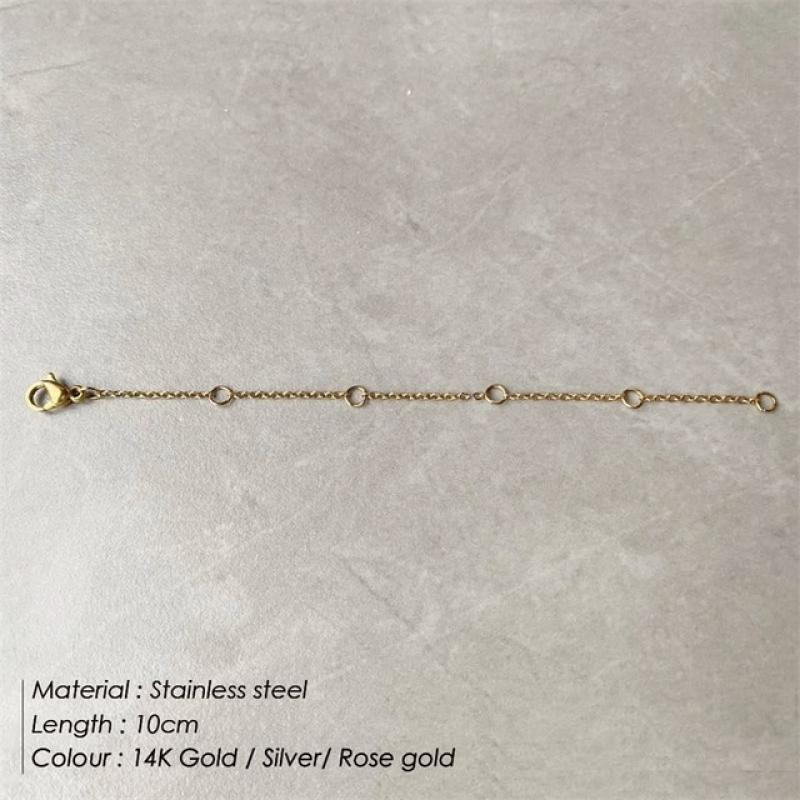 e-Manco Stainless Steel Extension Extended Tail Chain Lobster Clasps Connector DIY Jewelry Making Findings Bracelet Necklaces
