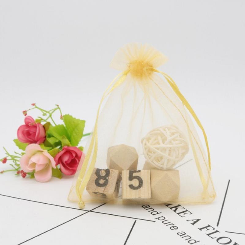 50pcs/Lot 35 Colors 7x9cm 9x12cm Drawstring Organza Bags Jewelry Packaging Bags Candy Wedding Party Bags Wholesale Gifts Pouches