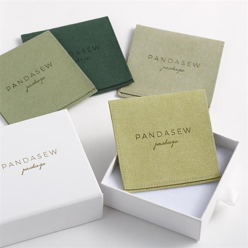 Wholesale 500pcs/lot Custom Jewelry Packaging Microfiber Suede Pouch Jewelry Bag Ring Necklace Bracelet Pouches