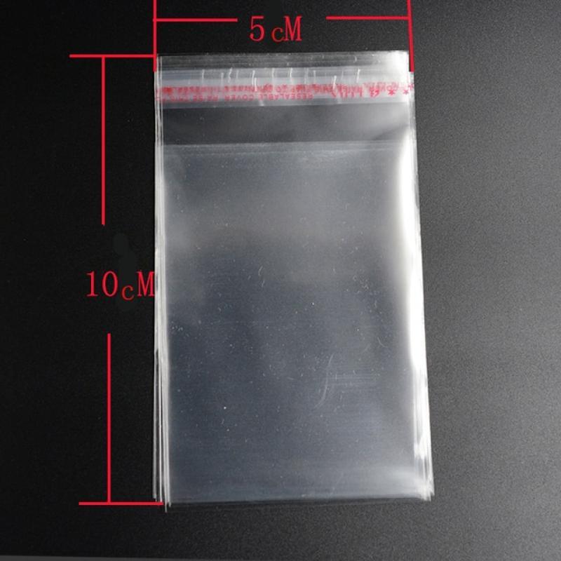 Beads 100PCs Clear Self Adhesive Seal Plastic Bags  5cmx7cm   6cmx8cm 6cmx10cm 7cmx10cm 7cmx12cm 8cmx10cm 8cmx12cm 14cmx20cm