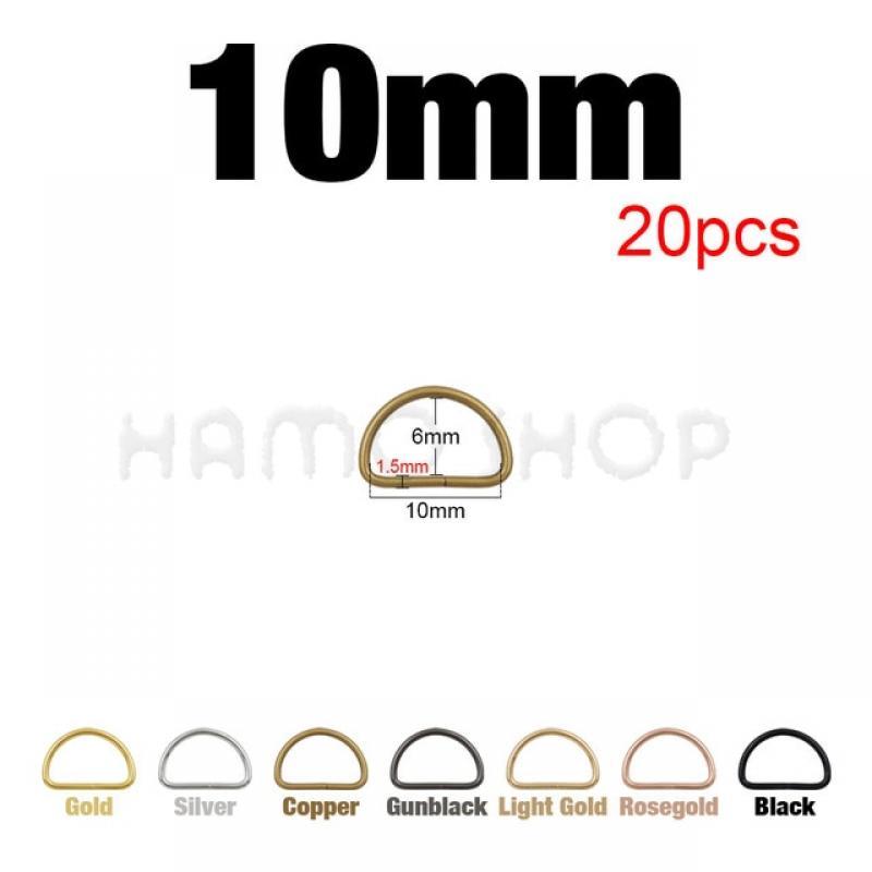 20-1000pcs Metal D Ring Adjustable Buckle Clasp For Webbing Backpacks Straps Bags Cat Dog Collar Chain Buckles DIY Accessorie