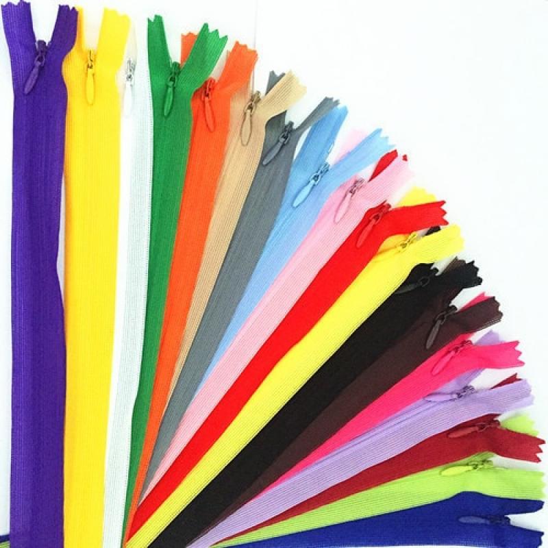 10 pieces #3 28-60 cm (11/12/14/16 / 18/20/24 inch) nylon invisible soft tulle coil zipper sewing (color please choose)
