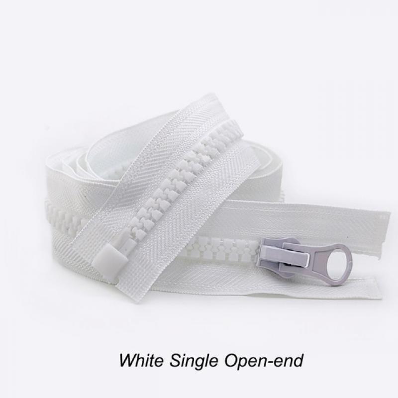 8# 15-500cm Resin Zipper Double Sliders Zippers For Sewing Jacket Coat Open-End Zips Repair Kit DIY Bag Clothing Accessories