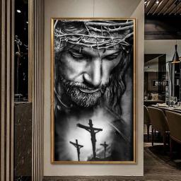 HUACAN 5D DIY Diamond Painting Jesus Cross Full Round Square Embroidery Religion Sale Mosaic Portrait Creative Hobbies