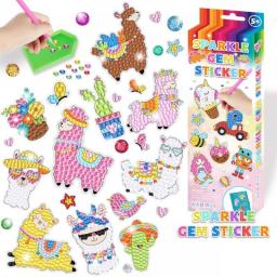 5D DIY Diamond Painting Stickers For Kids Animal Cartoon Art Beginners Mosaic Stickers By Numbers Kits Crafts Set For Children