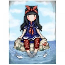 5D Diamond Painting Cartoon Girl Picture Full Square Round Drill Diamond Embroidery Cross Stitch Gift Kits Mosaic Home Decor