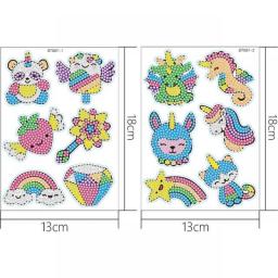 Kids DIY Diamond Painting Stickers Kits DIY Stickers Arts Cartoon Animal Diamond Painting By Numbers Arts Children Toys Gift