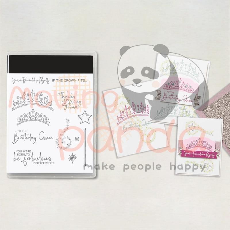 MP734 Beautiful Crown Birthday Decor Clear Stamps And Cutting Dies DIY Scrapbooking Silicone Stamps Dies For Paper Cards Crafts