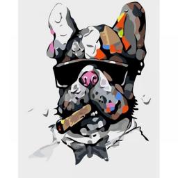PhotoCustom 60x75cm Painting By Numbers Handpainted Number Painting Animals DIY Paint By Numbers Adults Crafts Home Decor