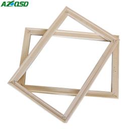 AZQSD Solid Wood Painting By Numbers Frame Mortise Inner Wooden Framed Picture Accessories Calligraphy Mosaic Assembly