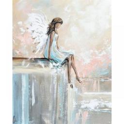 GATYZTORY Interior Cartoon Painting By Numbers Kill Time Picture Drawing Angel Coloring By Numbers Home Decor Adults Crafts
