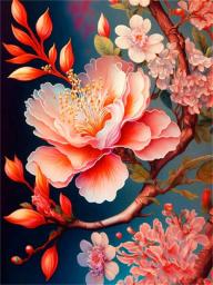 Paint By Number For Adults Landscape Peach Blossom 20x30 Handicrafts Crafts Supplies For Adults Wall Art Child's Gift 2023 HOT