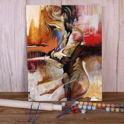 Abstrack Art Painting By Numbers Package Acrylic Paints 50*70 Boards By Numbers Loft Wall Picture For Adults Wholesale Handiwork