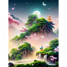 GATYZTORY Painting By Number Landscape Kit Acrylic Paint On Canvas Modern Wall Art DIY Picture By Number Home Decoration