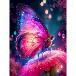 GATYZTORY Diy Pictures By Number Glowing Butterfly Kits Drawing On Canvas Painting By Numbers Animal HandPainted Gift Home Decor