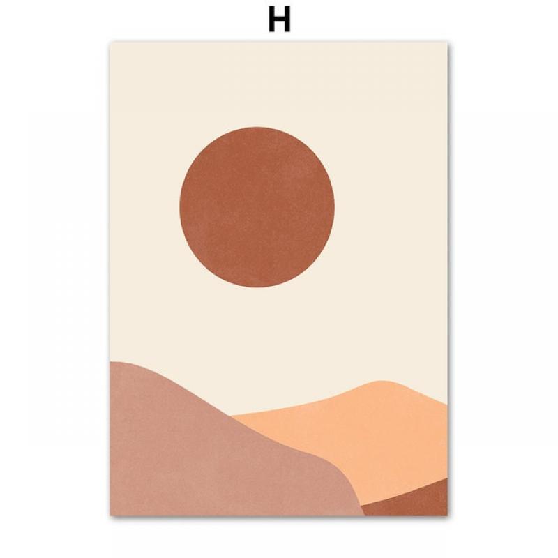 Nordic Posters And Print Wall Pictures Abstract Desert Cactus Geometric Landscape Wall Art Canvas Painting For Living Room Decor