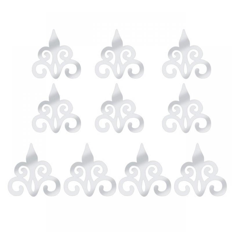 10Pcs 3D Wall Stickers Acrylic Hollow Reflective Mirror Stickers Removable Decals Self Adhesive Art Murals Home Room Wall Decor