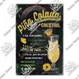 Putuo Decor Spanish Blackboard Style Wine Metal Sign Plaque Metal Vintage Poster Decoration For Bar Pub Club Home Wall Decor
