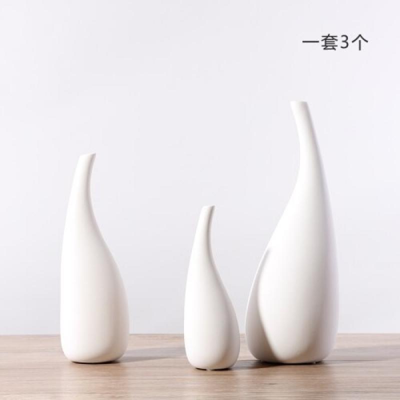 Nordic decoration home white flower vase ins small fresh simple modern living room home decoration flower arrangement Ceramics