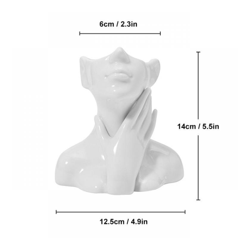 Nordic Style Ceramic Vase Woman Body Model Modern Art Vase Creative Resin Flower Pot Ceramic Art Crafts Living Room Decoration