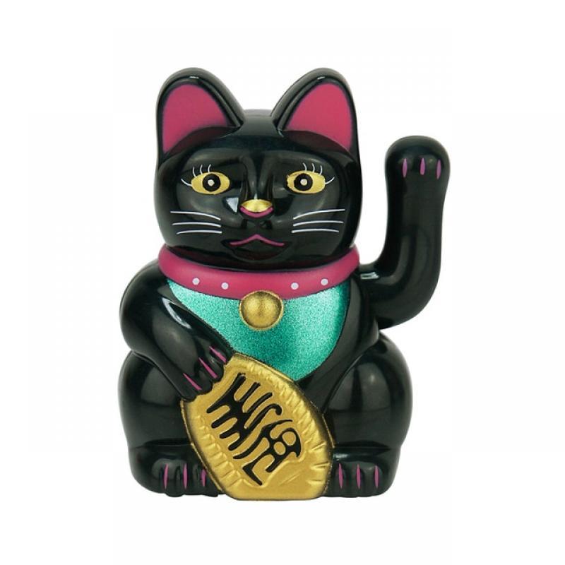 1PC Lucky Cat Decoration Mini Solar Automatic Waving Lucky Cat Car Decoration Cake Baking Sculpture Statue Home Desktop Ornament