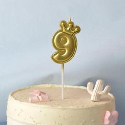 1 Pcs Cute Candy Color Happy Birthday Number Candles 0-9 For Kids Adult Girls Birthday Party Crown Candles Cake 2022 New