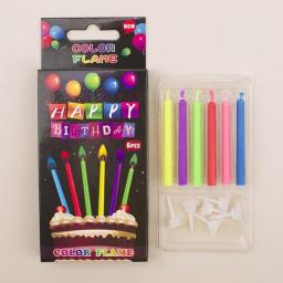 Colored Flame Candles Multicolour Wedding Party Birthday Cake Candles Decoration Party Supplies Birthday Candles For Cake