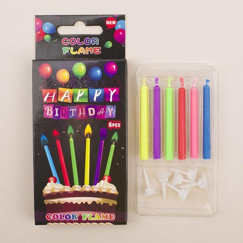 Colored Flame Candles Multicolour Wedding Party Birthday Cake Candles Decoration Party Supplies birthday candles for cake