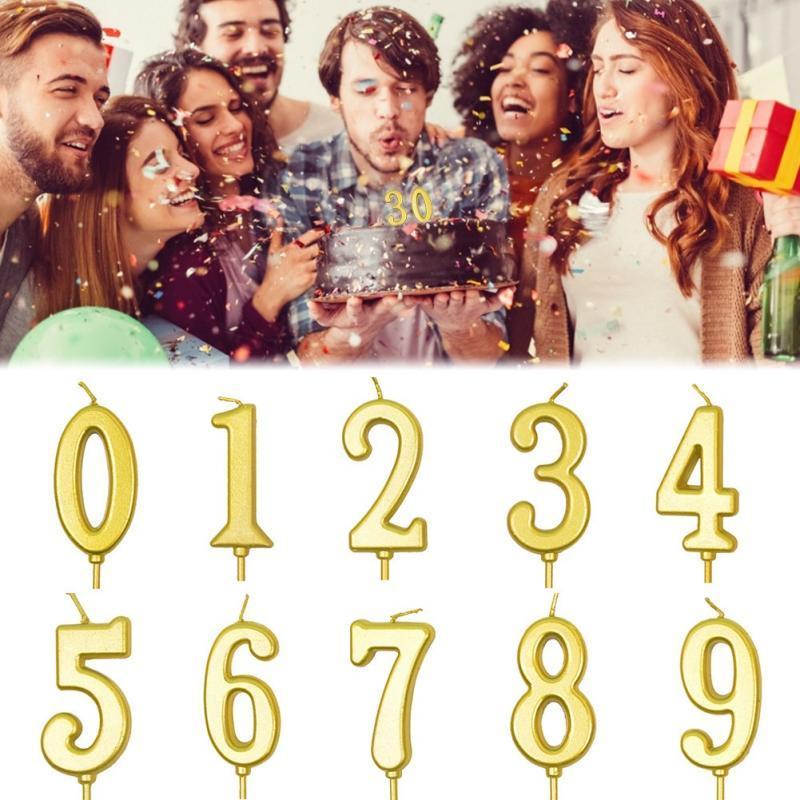Golden Glitter Digital Candle Birthday Cake decoration Dating Day Scene Layout Birthday Party Cake Candle