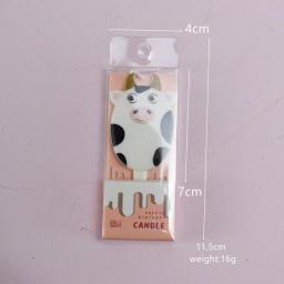 Kids Birthday Candle Cute Zodiac Cow Number Cake Topper Animal One Year Old Baking Decor Wedding Dessert Cupcake Party Supplies