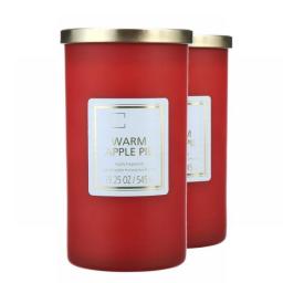 POPTOP Warm Pie Scented Single-Wick Frosted Jar Candle, 19.25 Oz., 2-Pack