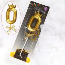 Crown Gold Happy Birthday Cake Candles Baby Shower Kids Adult Birthday Party Decoration Anniversary Party Number Candles