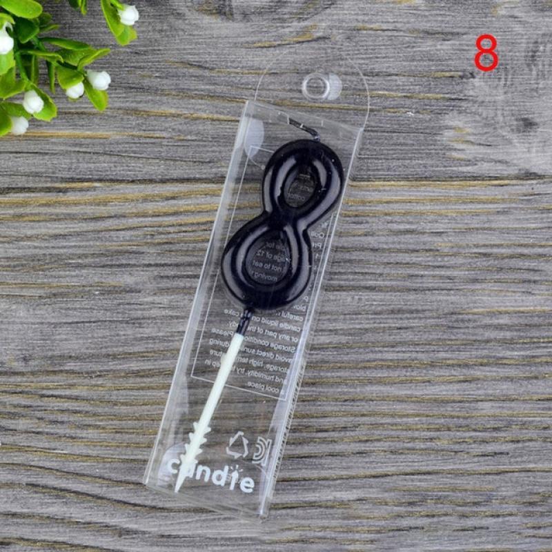 1PC Red Wine Number Birthday Paper Cake Candle Kids Birthday Party Wedding Cake Candle Favor Supplies Cake Decorations